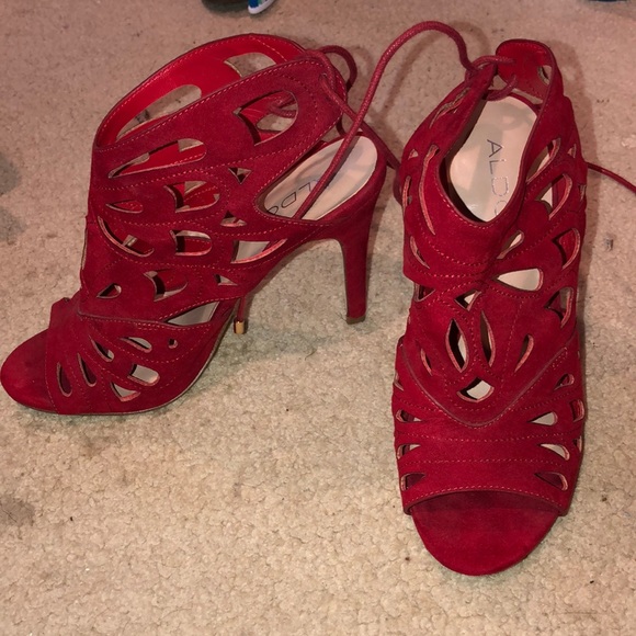 Red Aldo Heels - Picture 2 of 6